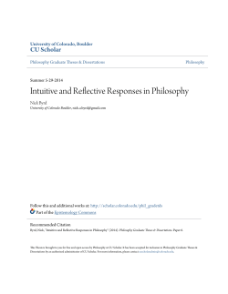 Intuitive and Reflective Responses in Philosophy