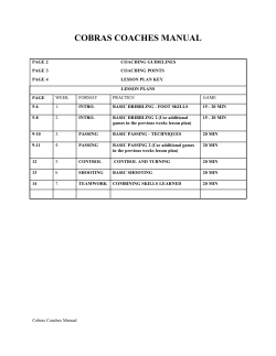 Cobras FC Coach`s Training Session Manual