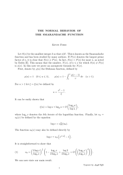 The normal behavior of the Smarandache function