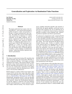 Generalization and Exploration via Randomized Value Functions