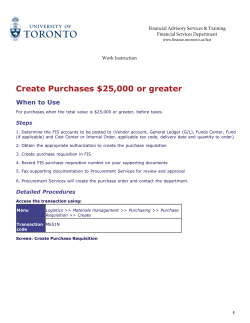 Create Purchases $25,000 or greater