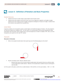 Grade 8 Mathematics Module 2, Topic A, Lesson 5
