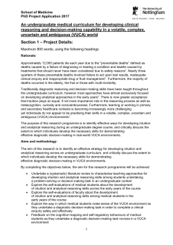 An undergraduate medical curriculum for developing clinical