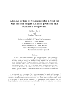 Median orders of tournaments: a tool for the second neighbourhood