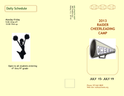 2013 RAIDER CHEERLEADING CAMP Monday