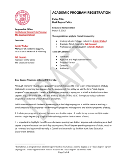 Dual Degree Programs and NYSED