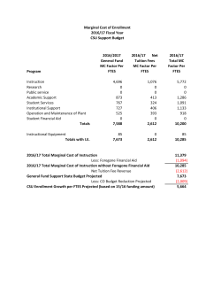 Marginal Cost of Instruction 2016-17