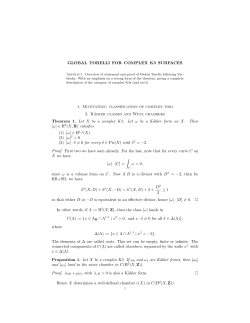 GLOBAL TORELLI FOR COMPLEX K3 SURFACES 1. Motivation