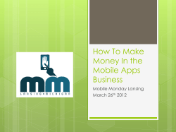 How To Make Money In the Mobile Apps Business