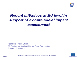 Definition of ex ante social impact assessment