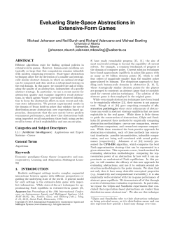 Evaluating State-Space Abstractions in Extensive