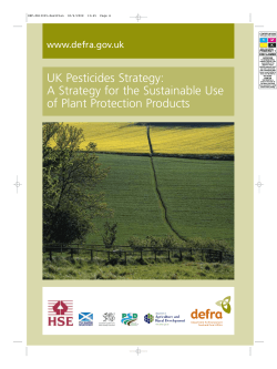 A Strategy for the Sustainable Use of Plant Protection Products