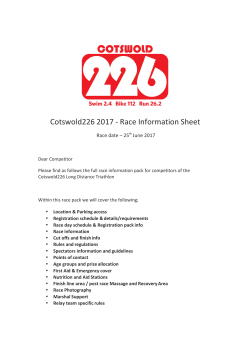 Cotswold226 2017 - Race Information Sheet