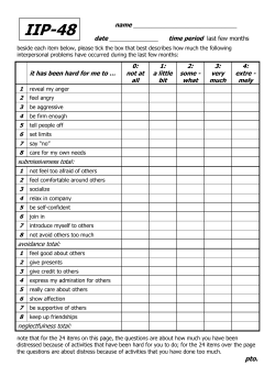 Inventory of interpersonal problems (IIP-48)