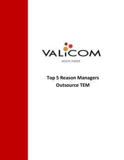 Top 5 Reason Managers Outsource TEM