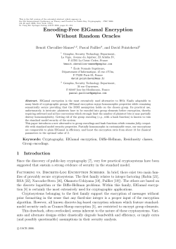 Encoding-Free ElGamal Encryption Without Random Oracles