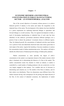 economic reforms and industrial concentration in