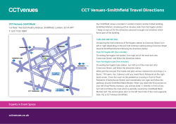 CCT Venues-Smithfield Travel Directions