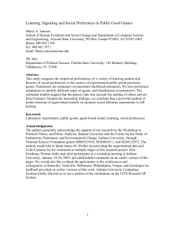 Learning, Signaling and Social Preferences in Public Good Games