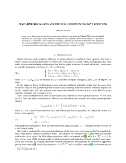 Space-Time Resonances and the null condition for wave equations