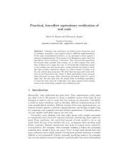 Practical, low-effort equivalence verification of real code
