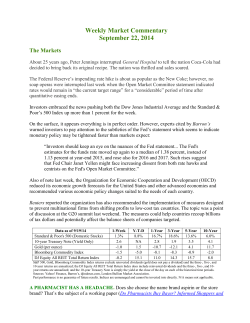 Weekly Commentary 09-22-14 PAA