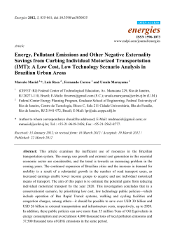 Energy, Pollutant Emissions and Other Negative Externality Savings