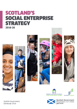 Scotland`s Social Enterprise Strategy 2016-2026