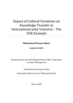 Impact of Cultural Variations on Knowledge Transfer in International