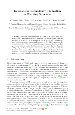Generalizing Redundancy Elimination in Checking Sequences