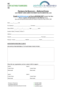 Partners in Recovery referral form