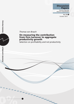 Discussion Papers On measuring the contribution from firm