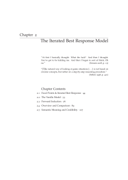The Iterated Best Response Model