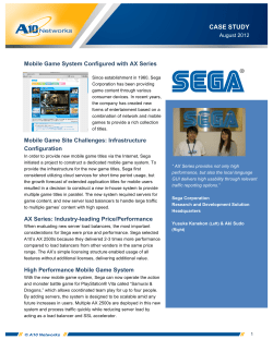 Sega Corporation: Mobile Game System Configured