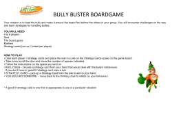 the Bully Buster Board Game