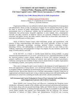 Fall 2011 - University of Southern California