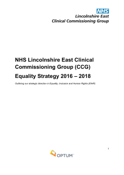 Equality Strategy 2016 &ndash; 2018