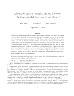 Affirmative Action through Minority Reserves