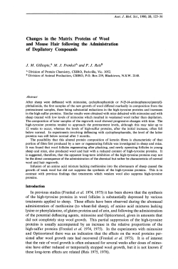 Changes in the Matrix Proteins of Wool and Mouse Hair following