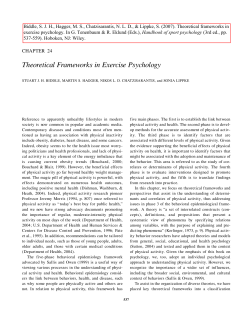 Theoretical Frameworks in Exercise Psychology