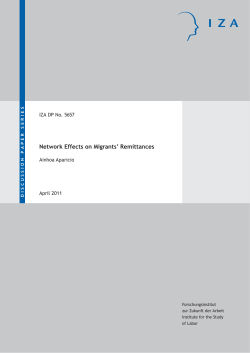 Network Effects on Migrants` Remittances