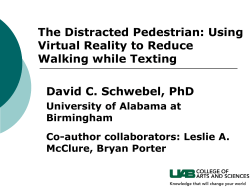 The Distracted Pedestrian