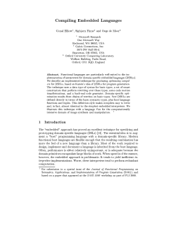 Compiling Embedded Languages