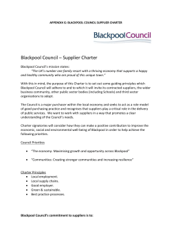 Appendix G -Blackpool Council Supplier Charter v2