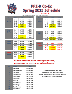 GAMES ARE PLAYED AT PACESETTER PARK DATE GAME FIELD