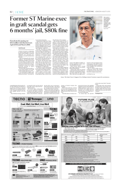 Former ST Marine exec in graft scandal gets 6 months` jail, $80k fine