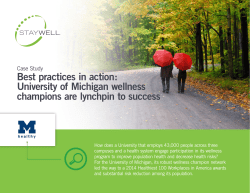 Best practices in action: University of Michigan wellness