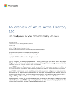 An overview of Azure Active Directory B2C
