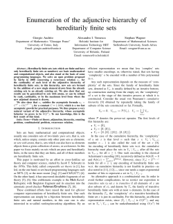 Enumeration of the adjunctive hierarchy of hereditarily finite sets