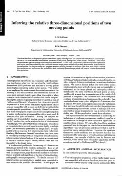 Inferring the relative three-dimensional positions of two moving points